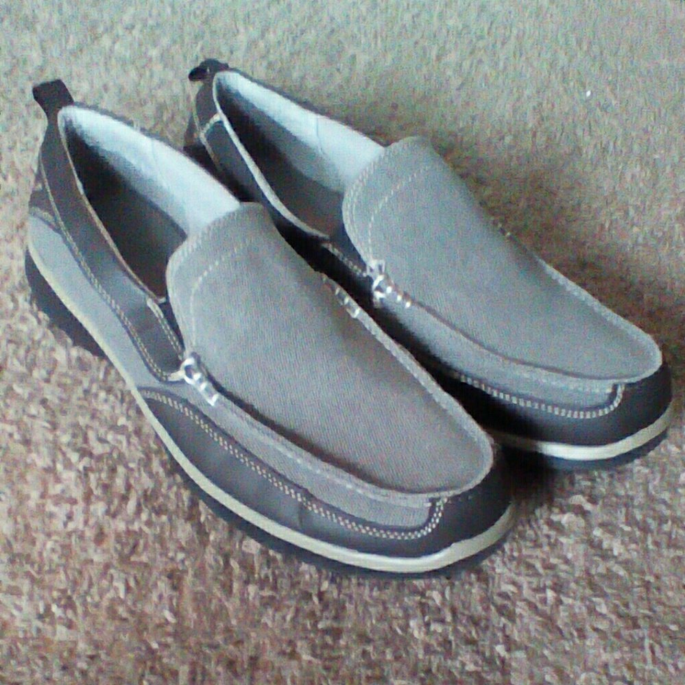 Black and grey dress shoes